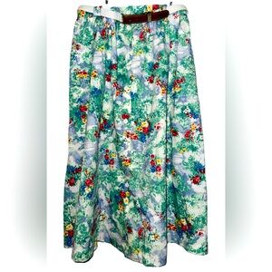 Vintage Southern Lady A Line Maxi Skirt Size 15/16 Floral Garden Work Smart NWT